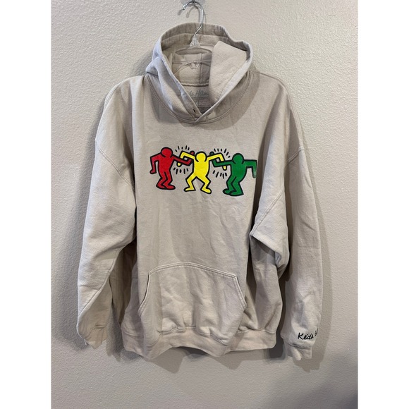 Keith Haring Hoodie‎ Pullover Graphic Print Sweatshirt Streetwear XL - Picture 1 of 4